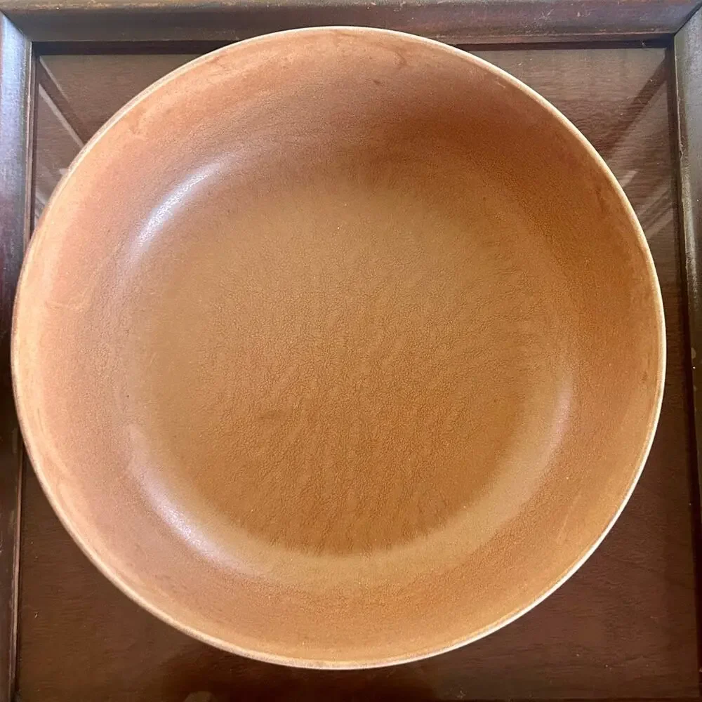 Vintage Fillinger’s Pressed Agatized Wood Salad Bowl 11.5” Sheboygan Wisconsin